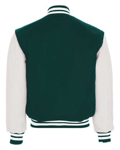 Holloway Adult Varsity Jacket 224183 MYRTLE/ WHITE