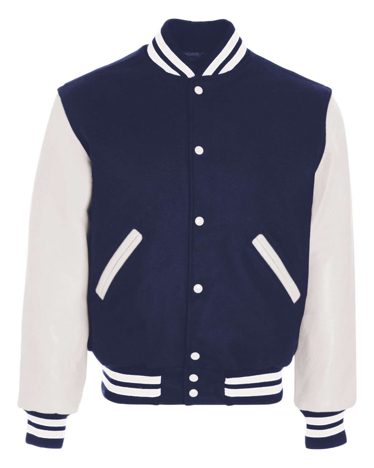 Holloway Adult Varsity Jacket 224183 DR PURPLE/ WHT