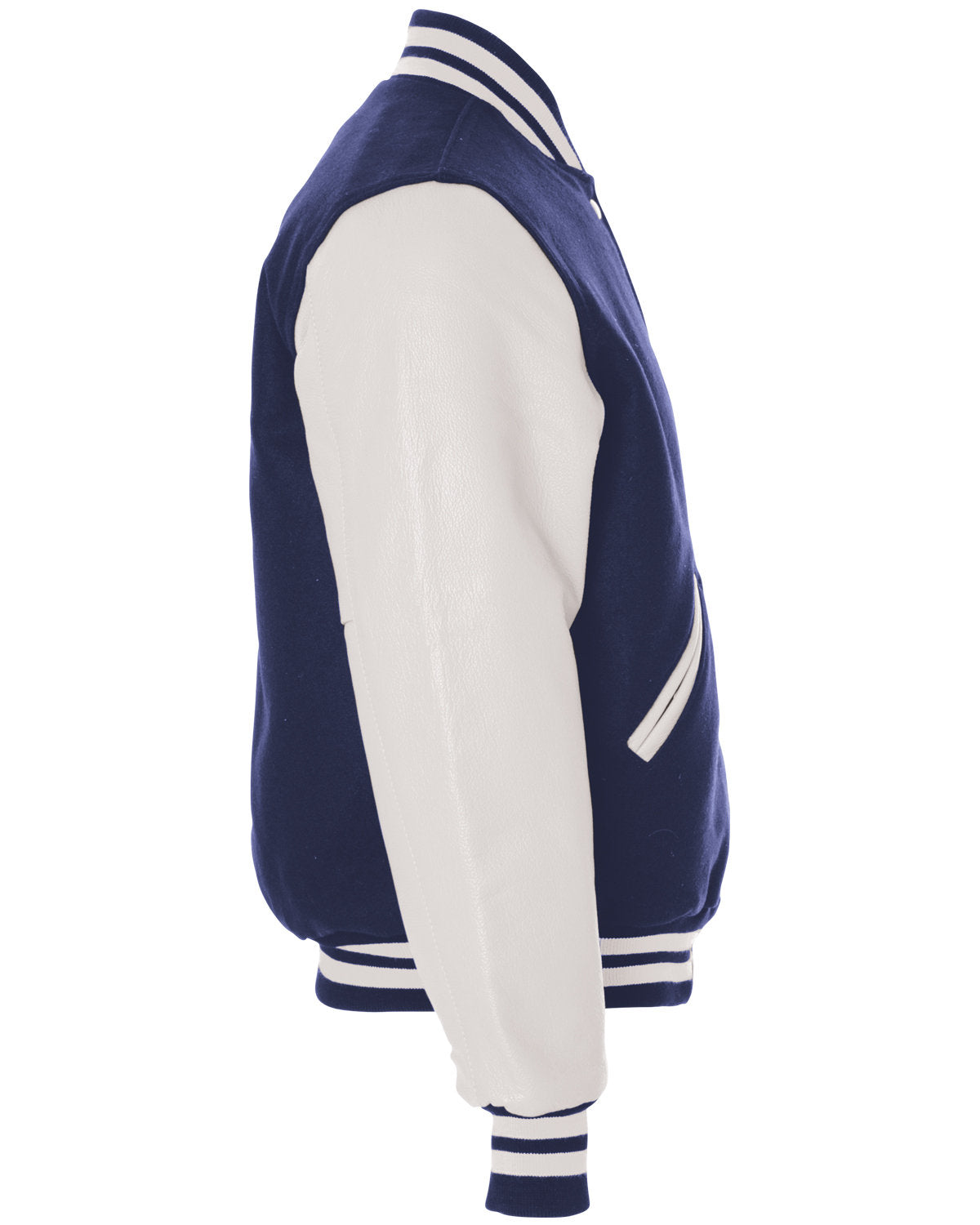 Holloway Adult Varsity Jacket 224183 DR PURPLE/ WHT