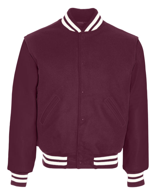 Holloway Adult Varsity Jacket 224183 MARN/ MARN/ WHT