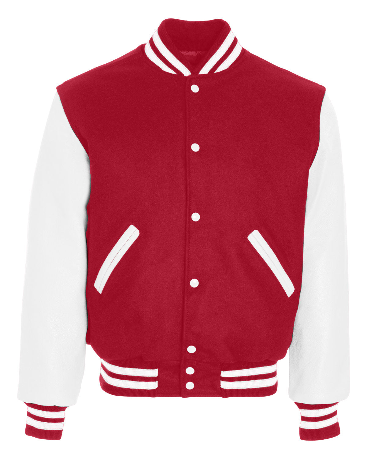 Holloway Adult Varsity Jacket 224183 SCARLET/ WHITE