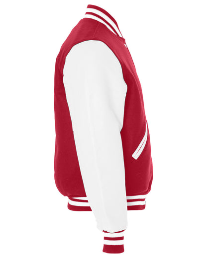 Holloway Adult Varsity Jacket 224183 SCARLET/ WHITE