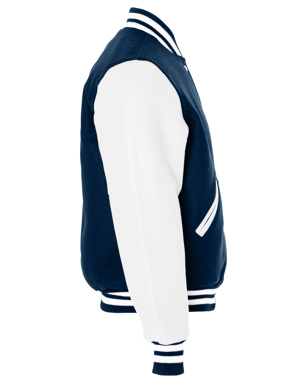 Holloway Adult Varsity Jacket 224183 DARK NAVY/ WHITE