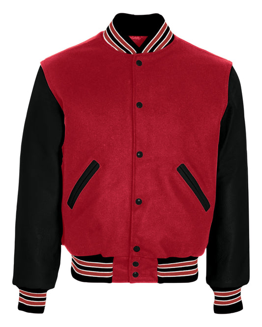 Holloway Adult Varsity Jacket 224183 SCRL/ BLK/ SCRL