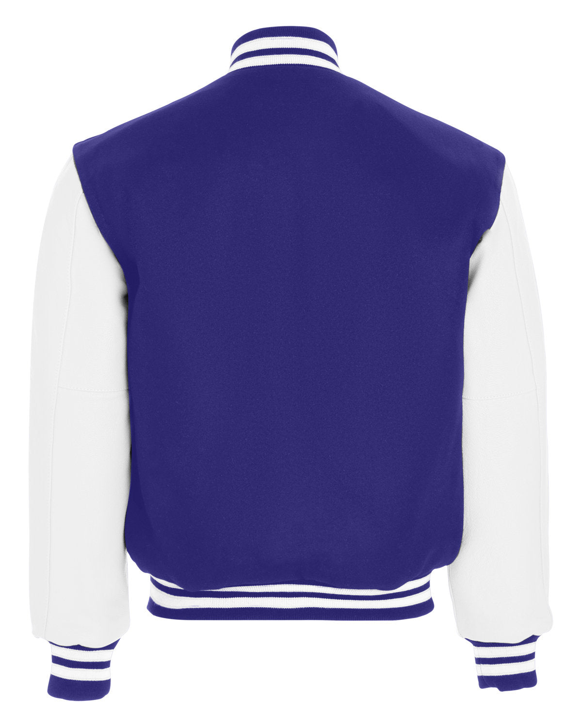 Holloway Adult Varsity Jacket 224183 PURPLE/ WHITE