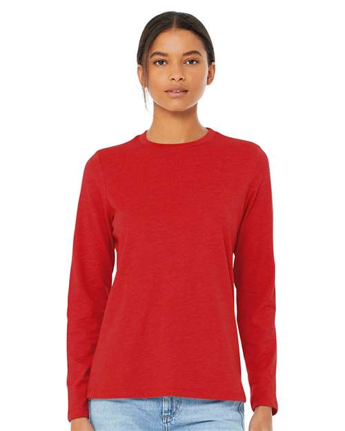 Custom Embroidered  BELLA + CANVAS Women’s Jersey Long Sleeve Tee 6500  