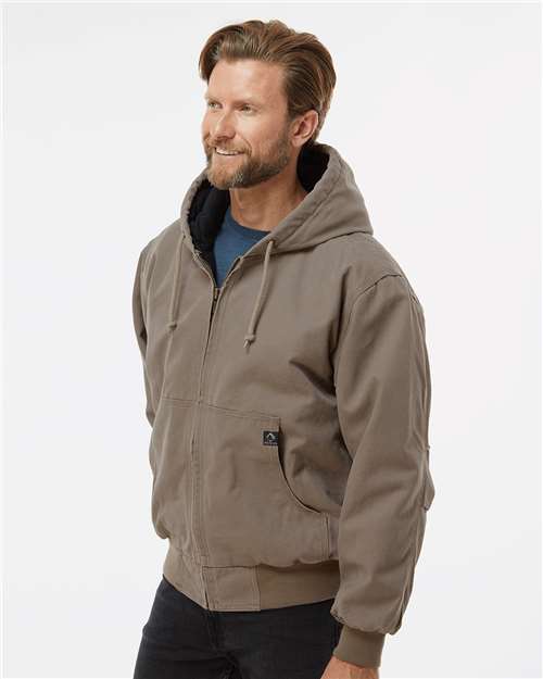 DRI DUCK Cheyenne Boulder Cloth™ Hooded Jacket with Tricot Quilt Lining Tall Sizes 5020T Custom Embroidered Business Logo