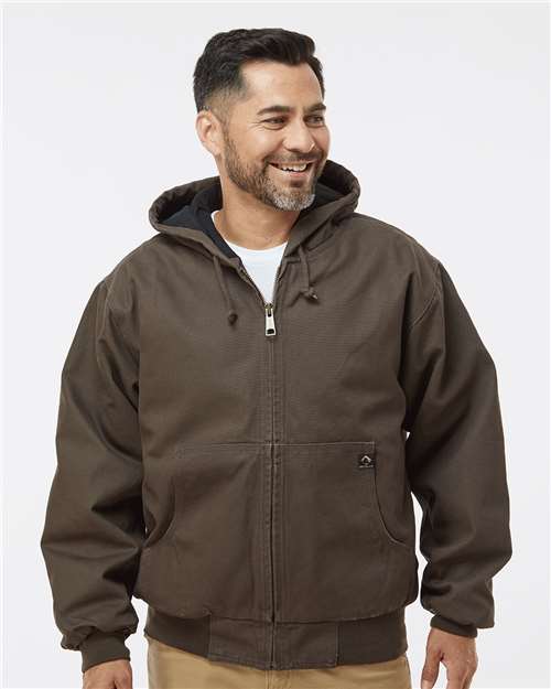 DRI DUCK Cheyenne Boulder Cloth™ Hooded Jacket with Tricot Quilt Lining Tall Sizes 5020T Custom Embroidered Business Logo