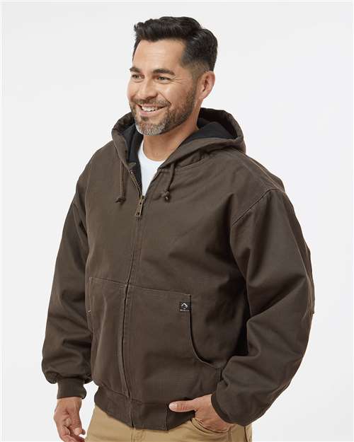 DRI DUCK Cheyenne Boulder Cloth™ Hooded Jacket with Tricot Quilt Lining Tall Sizes 5020T Custom Embroidered Business Logo