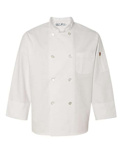 Chef Designs Button Chef Coat with Thermometer Pocket 0413 Custom Embroidered Business Logo