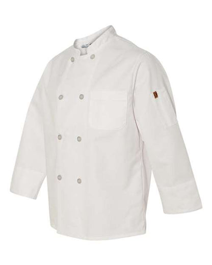 Chef Designs Button Chef Coat with Thermometer Pocket 0413 Custom Embroidered Business Logo