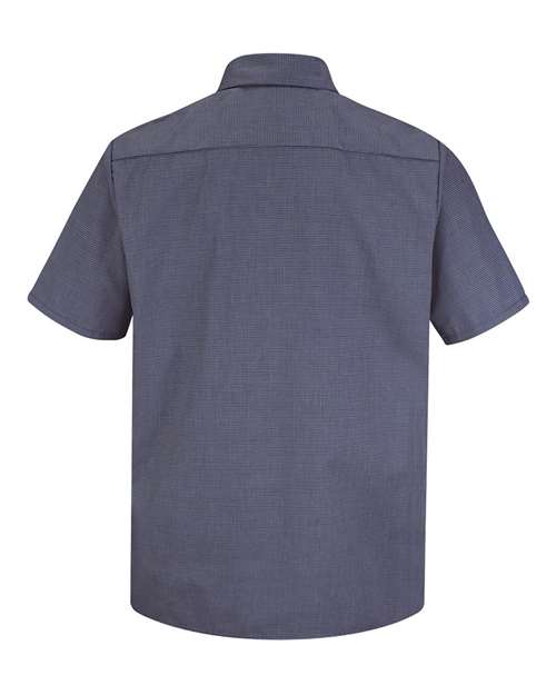 Custom EmbroideredRed Kap Men's Premium Short Sleeve Work Shirt 1515 EX-Blue/ Charcoal