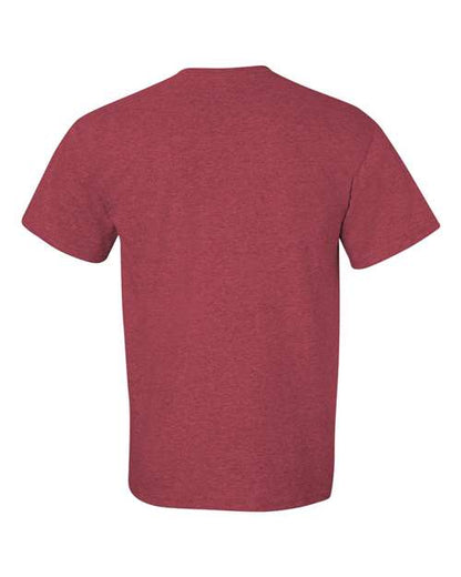 Gildan Women’s 1X1 Baby Rib Raglan Three-Quarter Sleeve Tee 2000 Heather Cardinal Custom Embroidered Business Logo