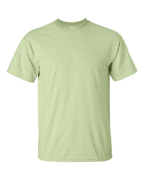 Gildan Women’s 1X1 Baby Rib Raglan Three-Quarter Sleeve Tee 2000 Pistachio Custom Embroidered Business Logo
