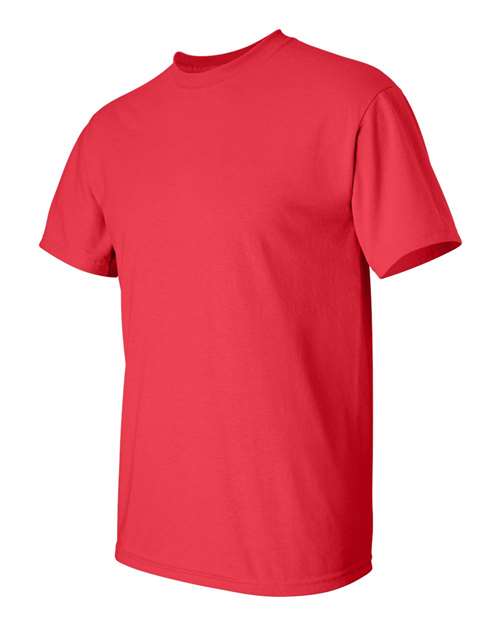 Gildan Women’s 1X1 Baby Rib Raglan Three-Quarter Sleeve Tee 2000 Red Custom Embroidered Business Logo