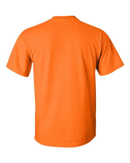 Gildan Women’s 1X1 Baby Rib Raglan Three-Quarter Sleeve Tee 2000 Safety Orange Custom Embroidered Business Logo