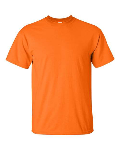 Gildan Women’s 1X1 Baby Rib Raglan Three-Quarter Sleeve Tee 2000 Safety Orange Custom Embroidered Business Logo
