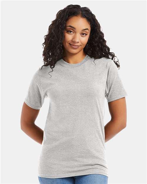 Custom Embroidered  Hanes Beefy-T® T-Shirt 5180 Ash