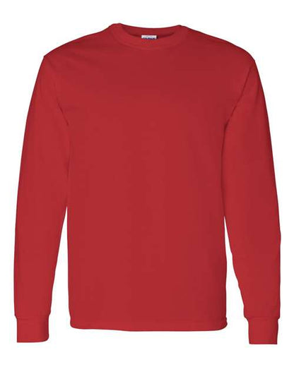 Gildan Heavy Cotton™ Long Sleeve T-Shirt 5400 Purple Custom Embroidered Business Logo
