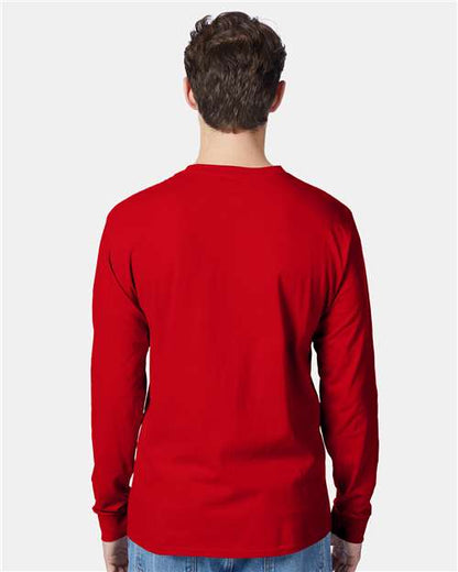 Hanes Authentic Long Sleeve Pocket T-Shirt 5596