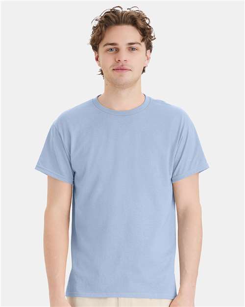 Custom Embroidered  Hanes Ecosmart™ T-Shirt 5170 Light Blue