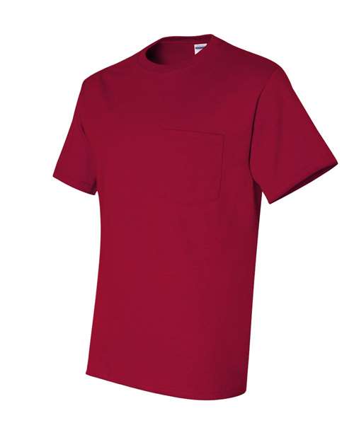 JERZEES Dri-Power® 50/50 Pocket T-Shirt 29MPR True Red Custom Embroidered Business Logo