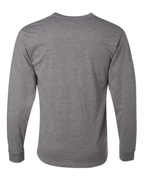 JERZEES Dri-Power® Long Sleeve 50/50 T-Shirt 29LSR Neon Pink Custom Embroidered Business Logo