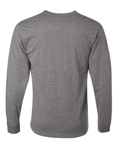JERZEES Dri-Power® Long Sleeve 50/50 T-Shirt 29LSR Neon Pink Custom Embroidered Business Logo