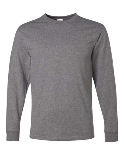 JERZEES Dri-Power® Long Sleeve 50/50 T-Shirt 29LSR Neon Pink Custom Embroidered Business Logo