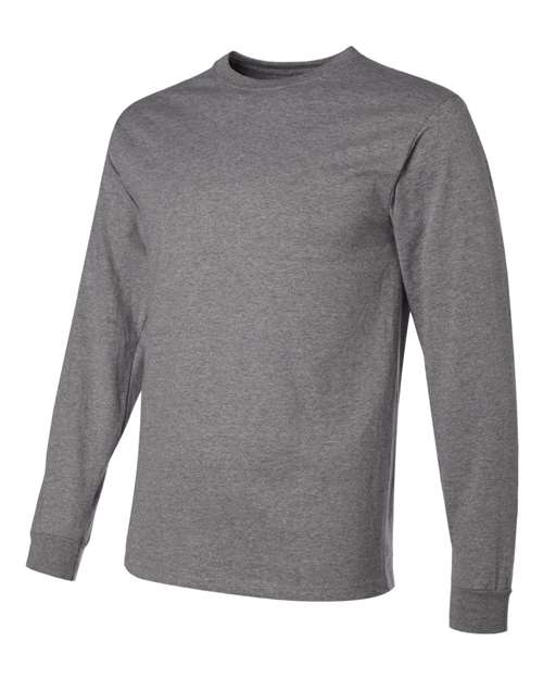 JERZEES Dri-Power® Long Sleeve 50/50 T-Shirt 29LSR Neon Pink Custom Embroidered Business Logo