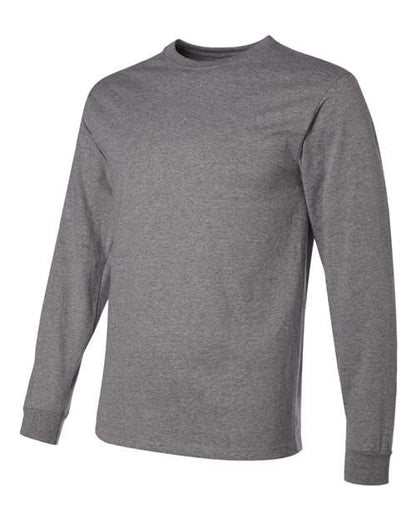 JERZEES Dri-Power® Long Sleeve 50/50 T-Shirt 29LSR Neon Pink Custom Embroidered Business Logo