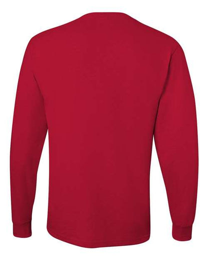 JERZEES Dri-Power® Long Sleeve 50/50 T-Shirt 29LSR True Red Custom Embroidered Business Logo
