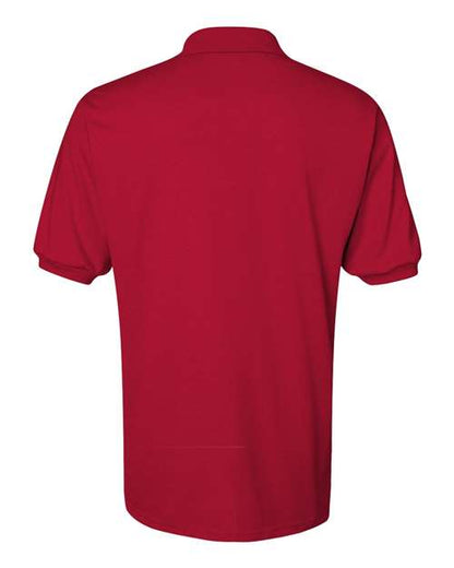 JERZEES SpotShield™ 50/50 Polo 437MSR True Red Custom Embroidered Business Logo