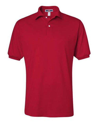 JERZEES SpotShield™ 50/50 Polo 437MSR True Red Custom Embroidered Business Logo