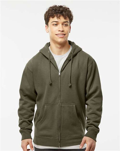 Custom Embroidered  Independent Trading Co. Heavyweight Full-Zip Hooded Sweatshirt IND4000Z  