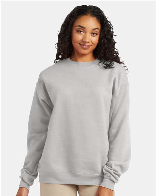 Custom Embroidered  Hanes Ecosmart® Crewneck Sweatshirt P160 Ash