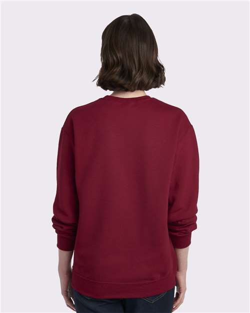 JERZEES NuBlend® Crewneck Sweatshirt 562MR Cardinal Custom Embroidered Business Logo