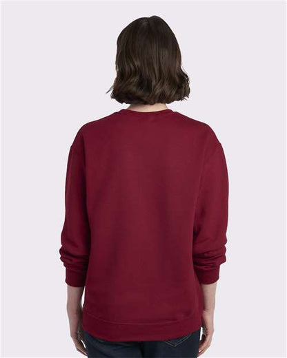 JERZEES NuBlend® Crewneck Sweatshirt 562MR Cardinal Custom Embroidered Business Logo