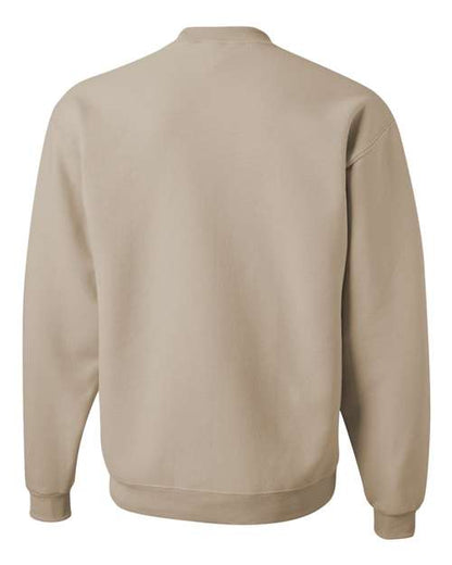 JERZEES NuBlend® Crewneck Sweatshirt 562MR Sandstone Custom Embroidered Business Logo