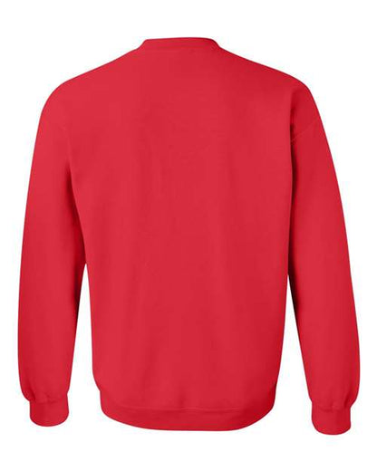 Gildan Heavy Blend™ Crewneck Sweatshirt 18000 Red Custom Embroidered Business Logo