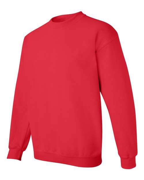 Gildan Heavy Blend™ Crewneck Sweatshirt 18000 Red Custom Embroidered Business Logo