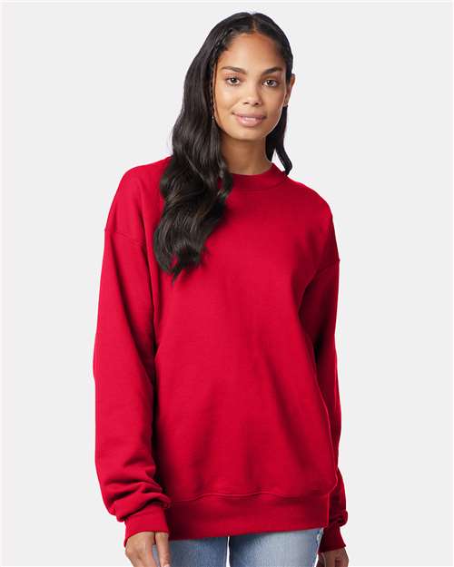 Custom Embroidered  Hanes Ultimate Cotton® Crewneck Sweatshirt F260 Deep Red