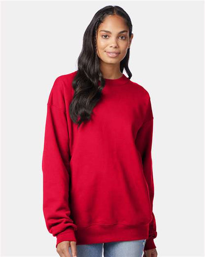 Custom Embroidered  Hanes Ultimate Cotton® Crewneck Sweatshirt F260 Deep Red