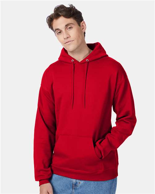 Custom Embroidered  Hanes Ecosmart® Hooded Sweatshirt P170 Deep Red
