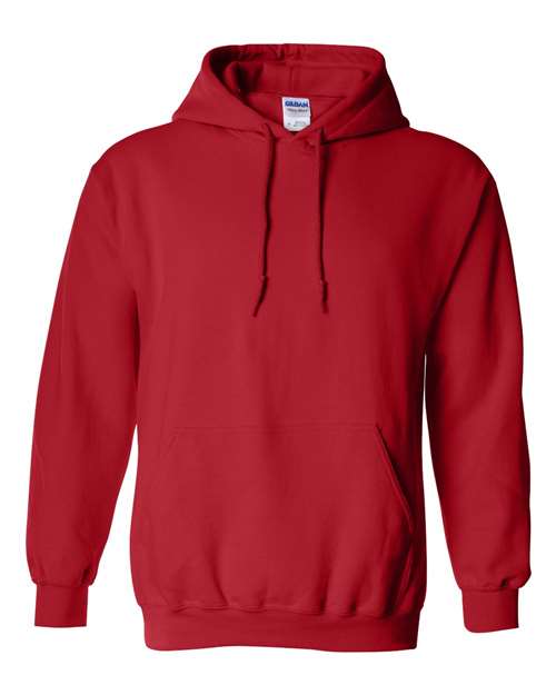 Gildan Heavy Blend™ Hooded Sweatshirt 18500 Red Custom Embroidered Business Logo
