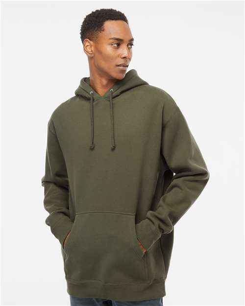 Independent Trading Co. Heavyweight Hooded Sweatshirt IND4000 Alpine Green Custom Embroidered Business Logo