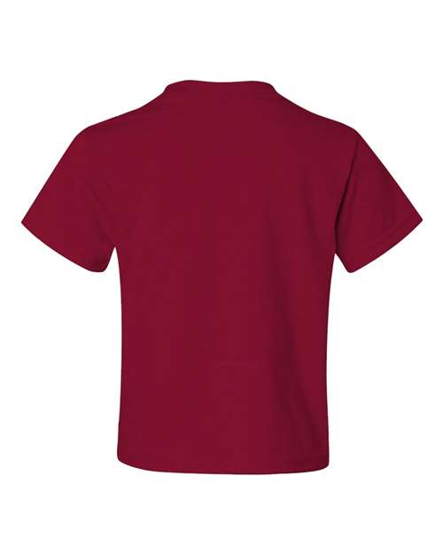 JERZEES Dri-Power® Youth 50/50 T-Shirt 29BR Cardinal Custom Embroidered Business Logo