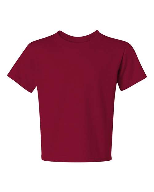 JERZEES Dri-Power® Youth 50/50 T-Shirt 29BR Cardinal Custom Embroidered Business Logo