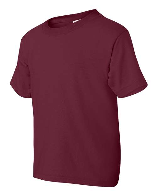 Gildan DryBlend® Youth T-Shirt 8000B Maroon Custom Embroidered Business Logo