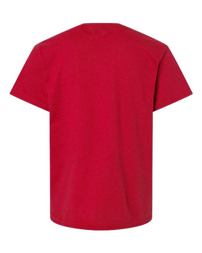 Gildan DryBlend® Youth T-Shirt 8000B Purple Custom Embroidered Business Logo
